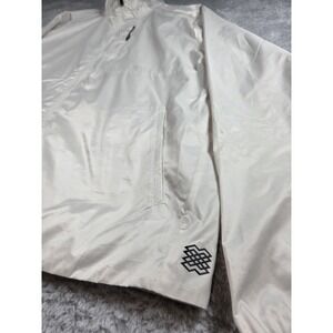 FLX Windbreaker Jacket Large Off-White Mens Full Zip Ripstop Reflective Pocket
